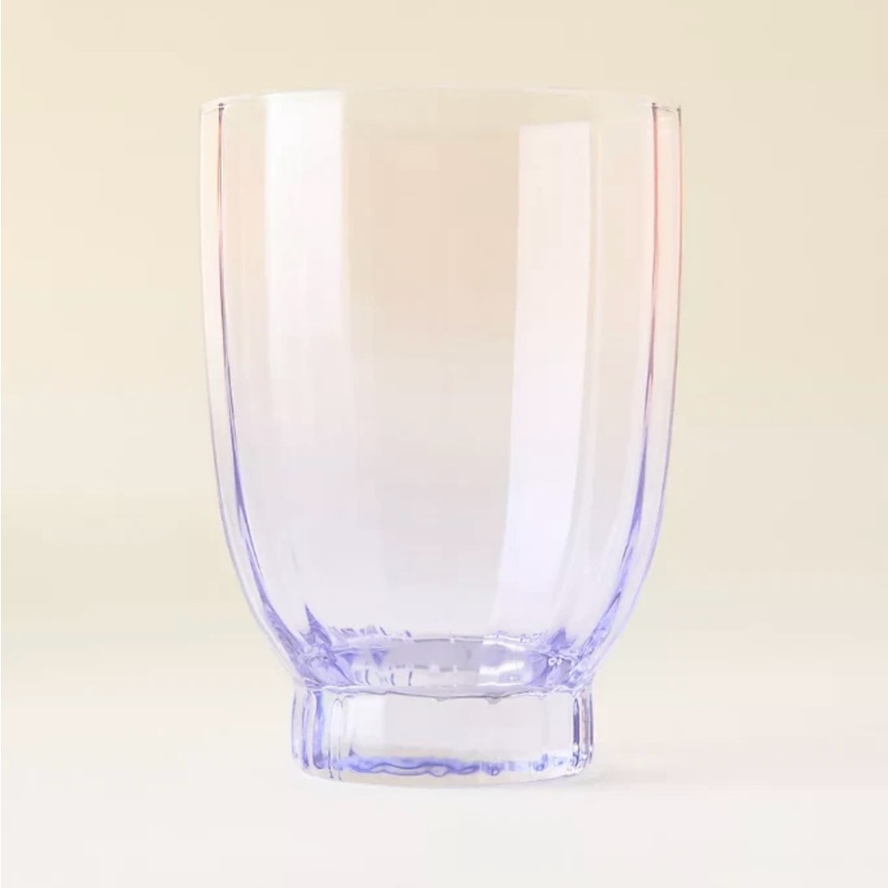 Anthropologie Olsen Juice Glasses Violet Set of 4 Purple Glassware Gift NEW